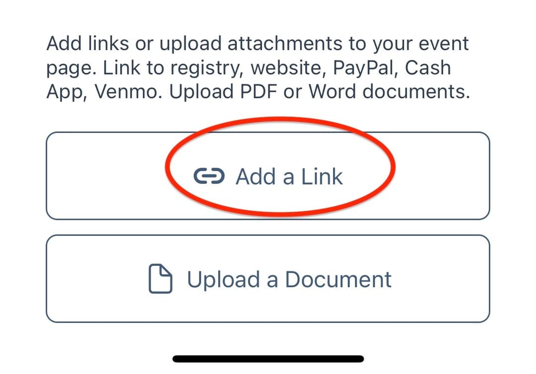 Next, select Add a Link