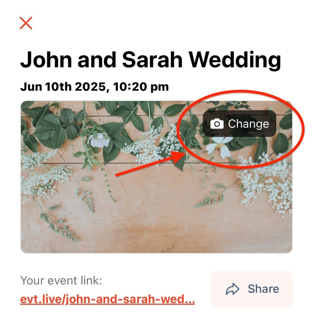 Wait for the upload and processing to finish, then check your event page.
