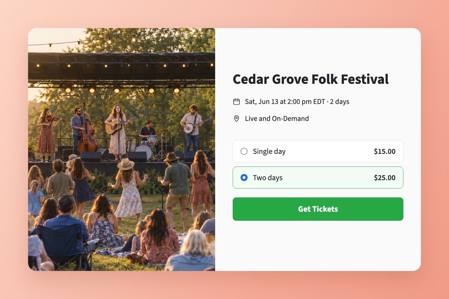 Sell Tickets Easily