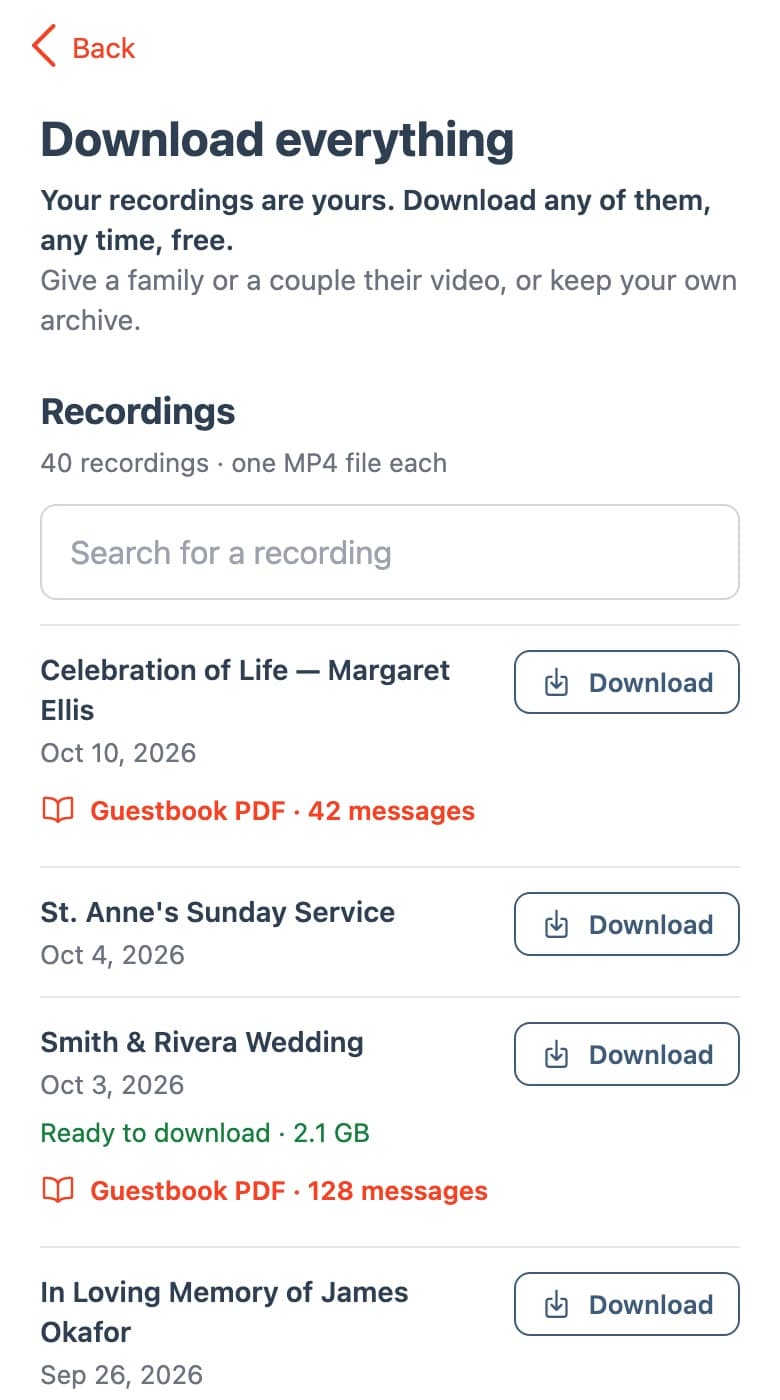 Download everything in the EventLive app