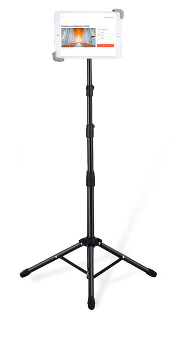 tablet live streaming on tripod