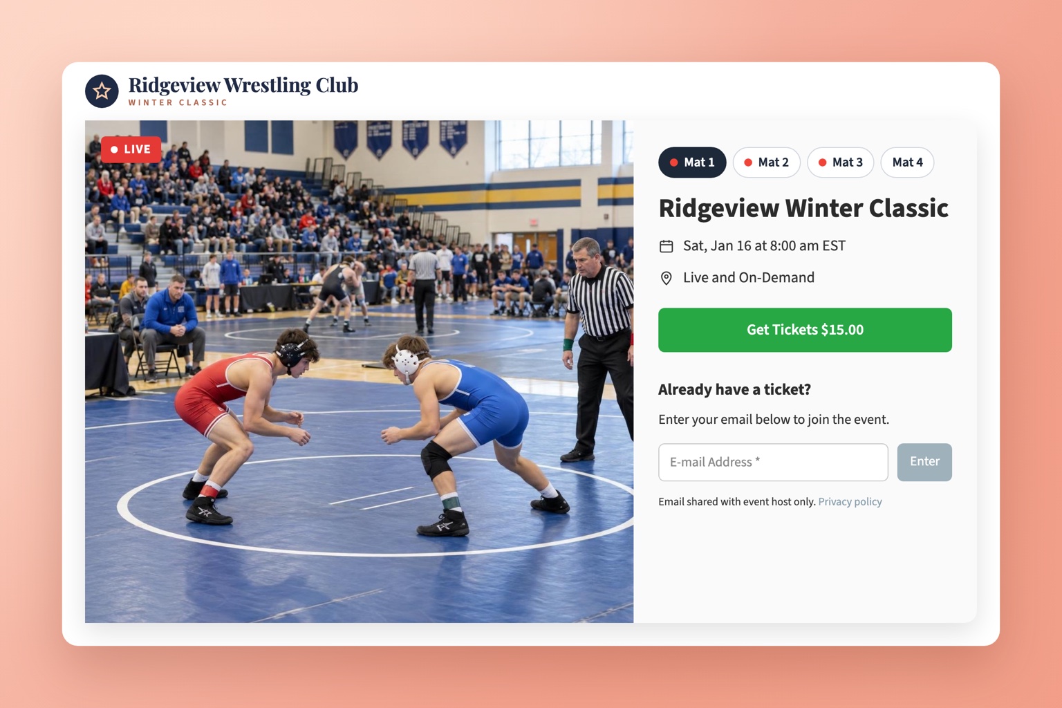Live Stream Wrestling Tournaments