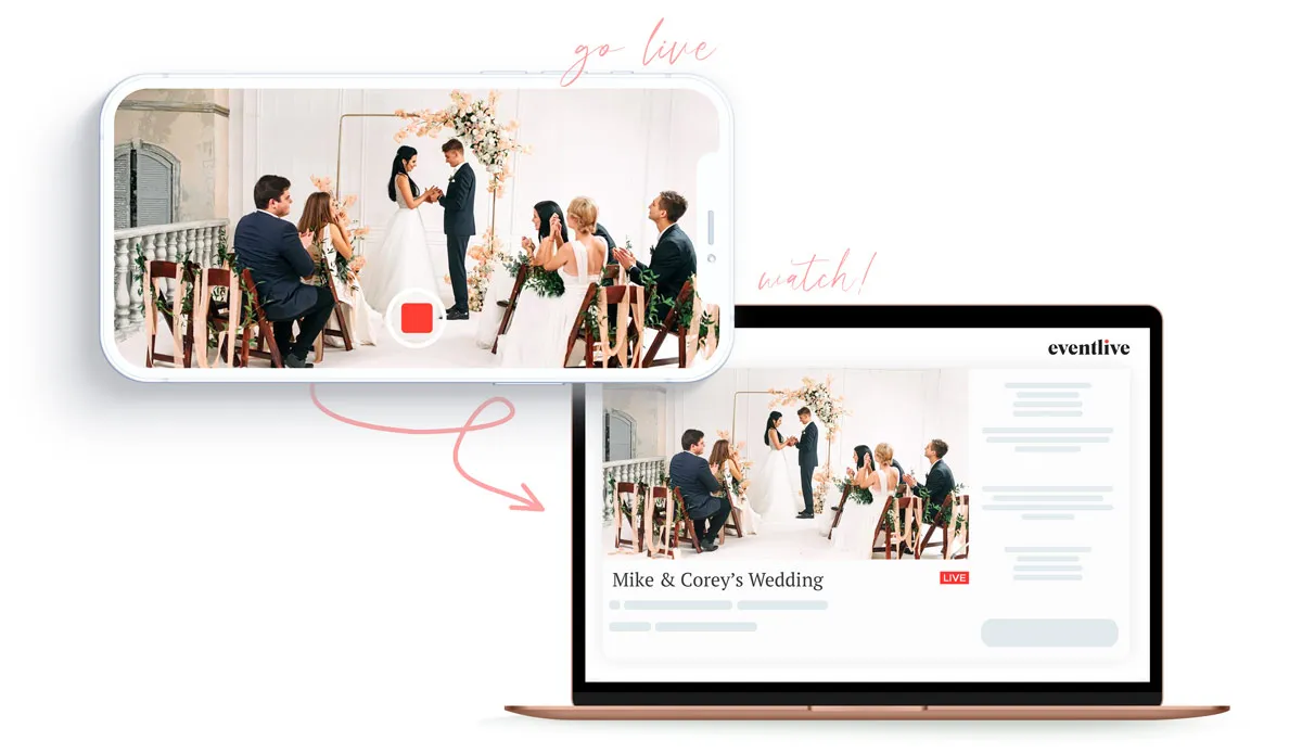 live stream your wedding using a smartphone