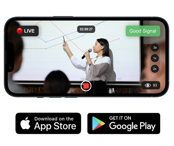 live stream conference using an iphone