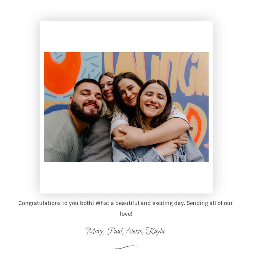 virtual guestbook sample for wedding