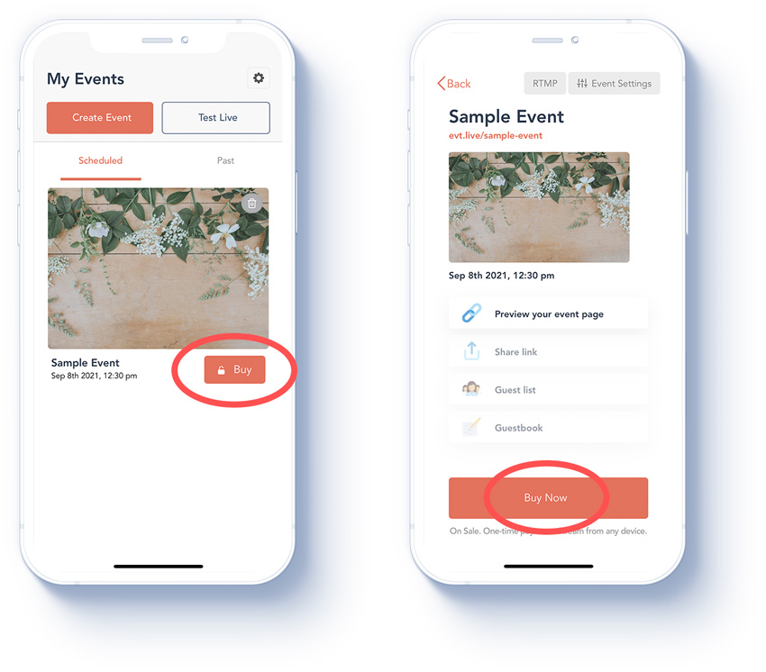 how to pay for my private live stream