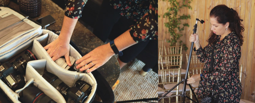 julia live streaming a wedding