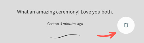 delete a guestbook message