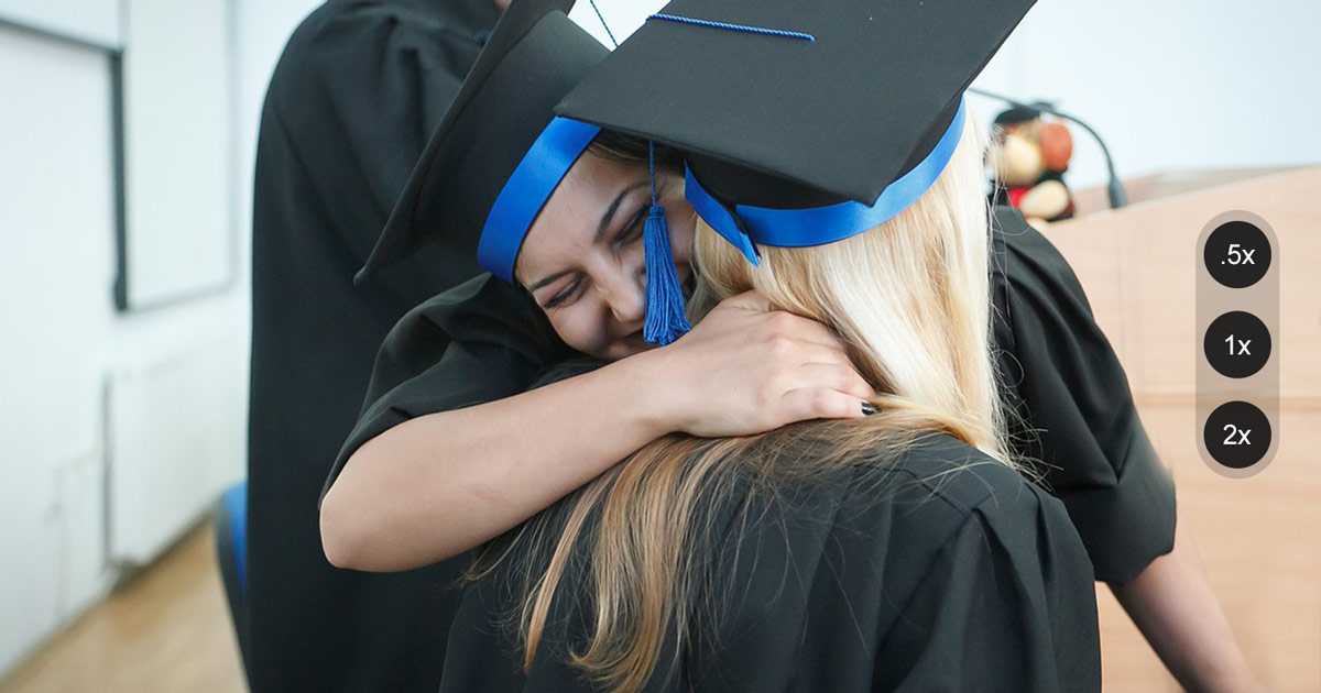 zooming at a graduate ceremony live stream