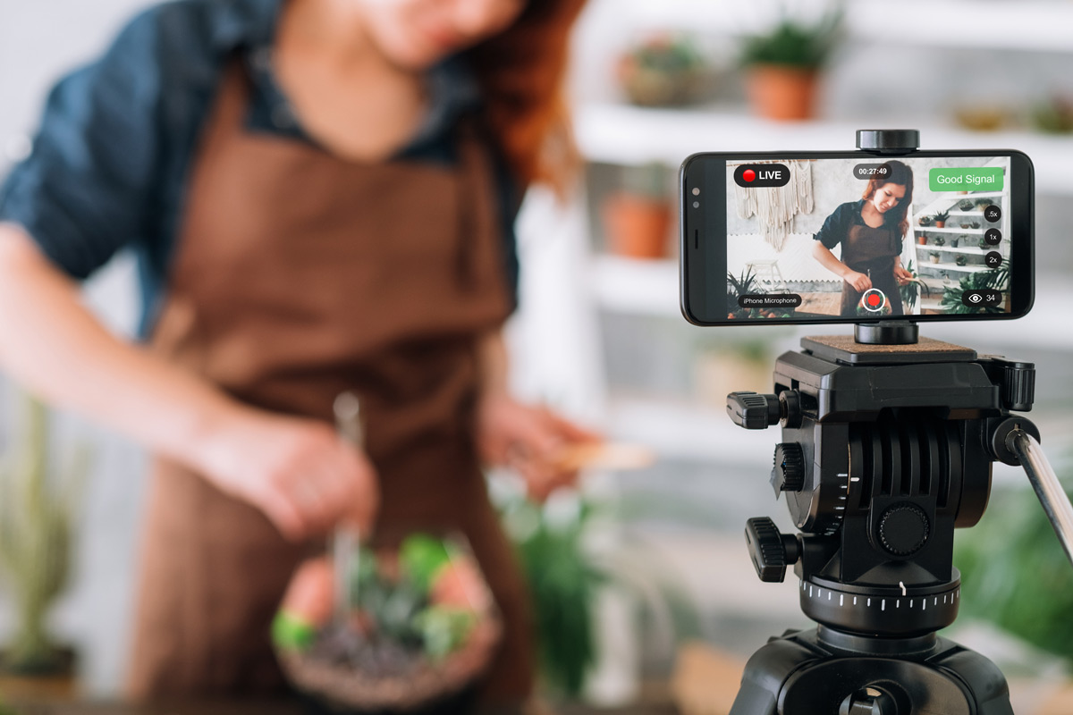 live streaming event with an app