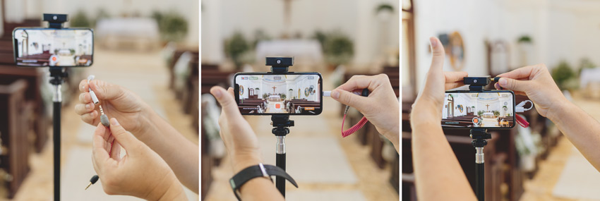 smartphone live streaming setup in church